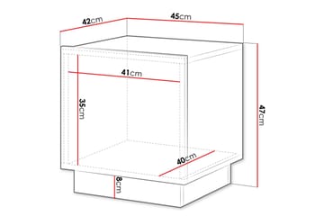 Torvalen Sängbord 45 cm - Vit - Möbler - Sovrum - Sängbord
