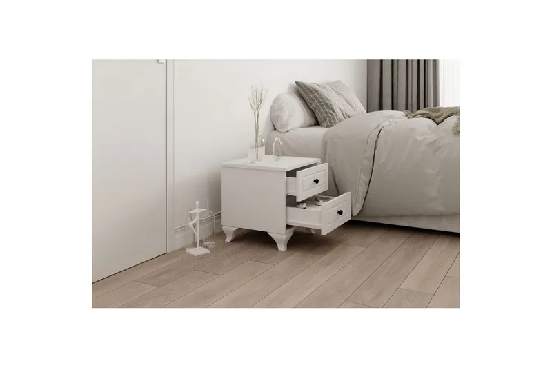 Torvenn Sängbord 45 cm - Matt Vit - Möbler - Sovrum - Sängbord