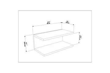 Torvic Sängbord 45 cm - Brun - Möbler - Sovrum - Sängbord