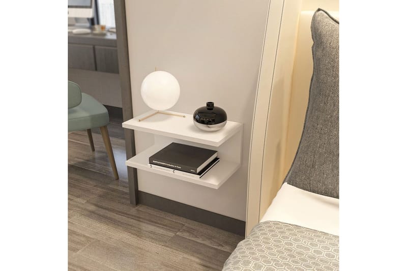 Torvic Sängbord 45 cm - Vit - Möbler - Sovrum - Sängbord