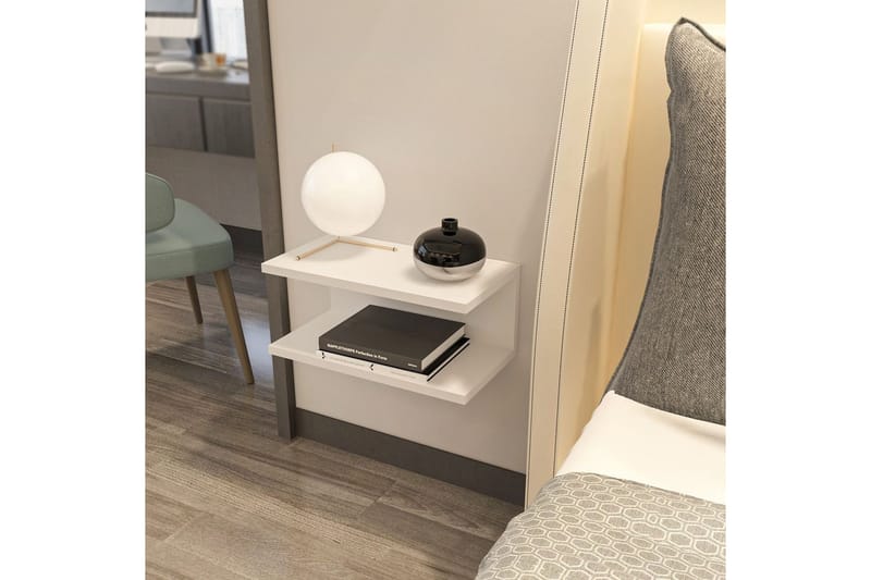 Torvic Sängbord 45 cm - Vit - Möbler - Sovrum - Sängbord