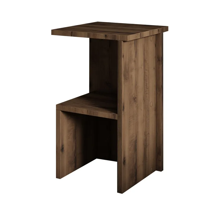 Tunel Nattduksbord 29,6x50x29,6 cm - antik valnöt - Möbler - Sovrum - Sängbord