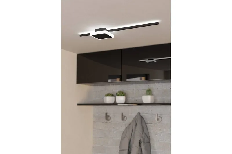 Vägg-/Taklampa Eglo Sarginto Kvadrat Svart Vit - Svart/Vit - Möbler - Sovrum - Sovrumslampa