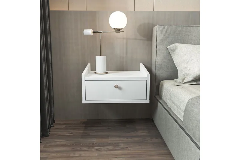 Valros Sängbord 45 cm - Vit - Möbler - Sovrum - Sängbord