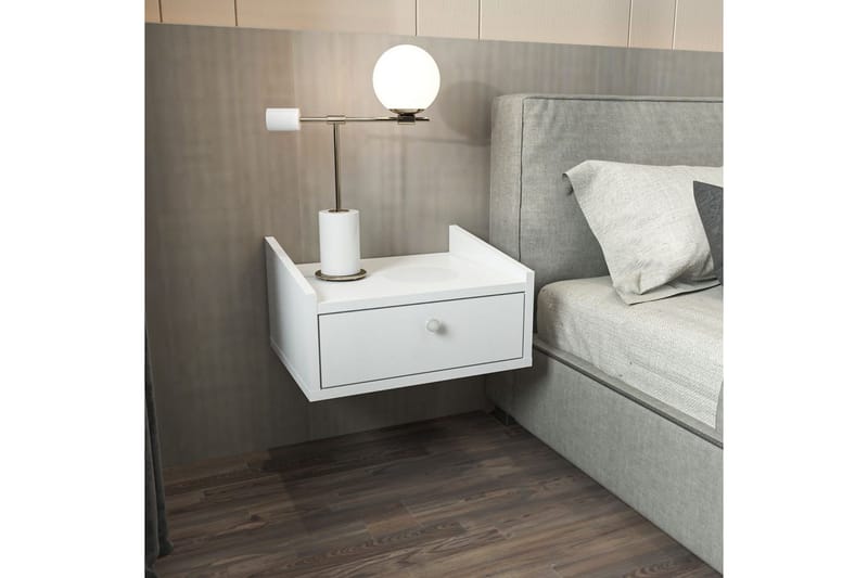 Valros Sängbord 45 cm - Vit - Möbler - Sovrum - Sängbord