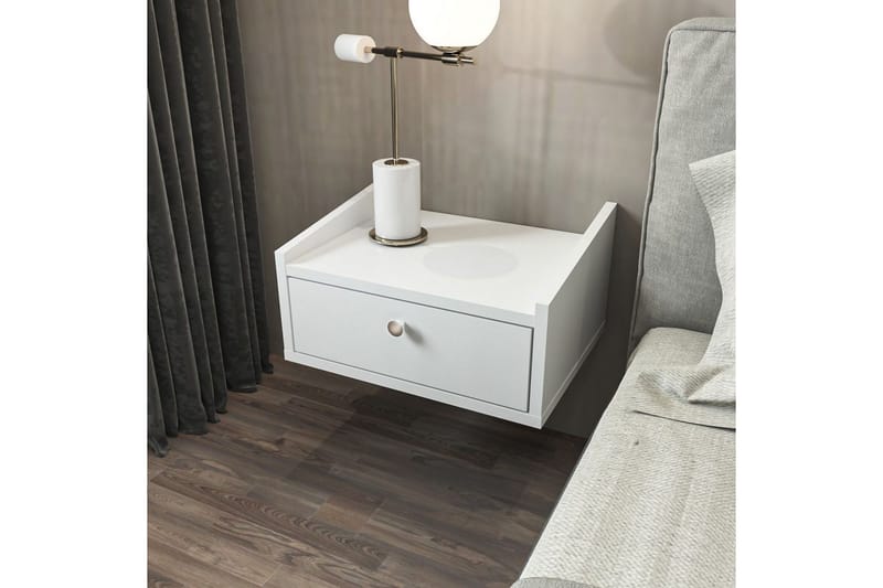 Valros Sängbord 45 cm - Vit - Möbler - Sovrum - Sängbord