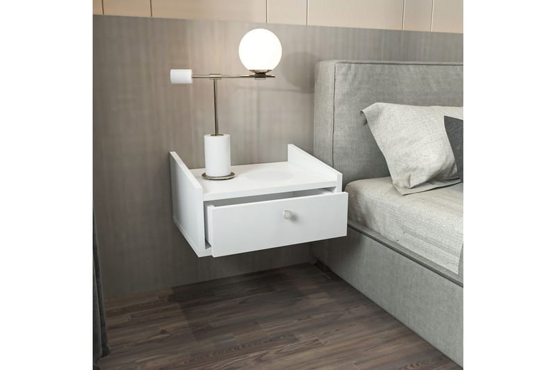 Valros Sängbord 45 cm - Vit - Möbler - Sovrum - Sängbord