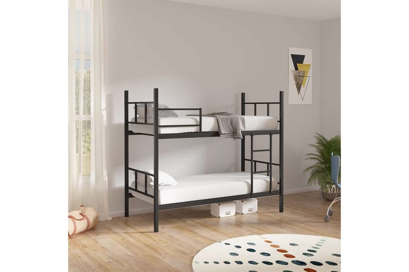 Våningssäng Defneia Svart - Svart - Möbler - Sovrum - Sängram & sängstomme