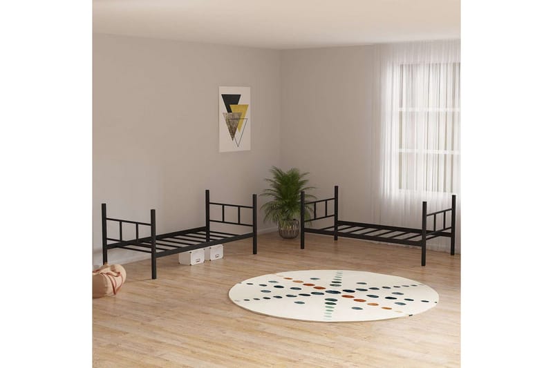 Våningssäng Defneia Svart - Svart - Möbler - Sovrum - Sängram & sängstomme