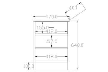 Varion Sängbord 45 cm - Matt Vit - Möbler - Sovrum - Sängbord
