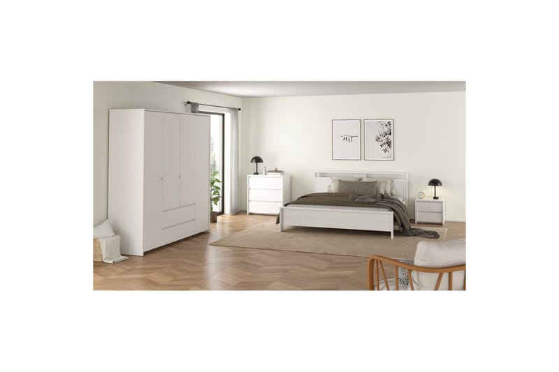 Varun Sängbord 52 cm - Vit - Möbler - Sovrum - Sängbord