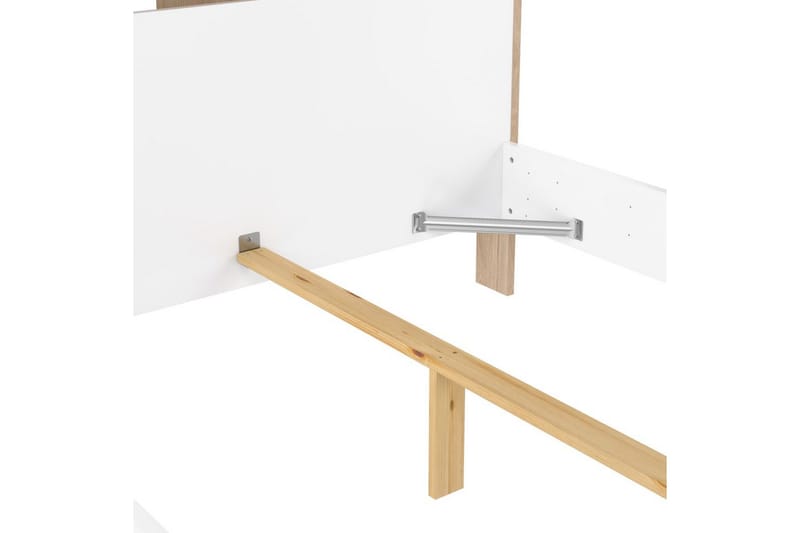 Varun Sängram 140x190 cm - Vit/Natur - Möbler - Sovrum - Sängram & sängstomme