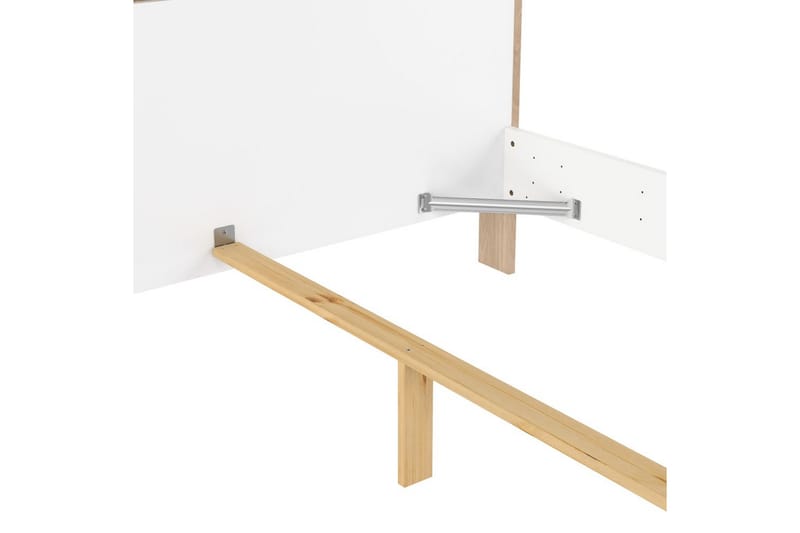 Varun Sängram 160x200 cm - Vit/Natur - Möbler - Sovrum - Sängram & sängstomme