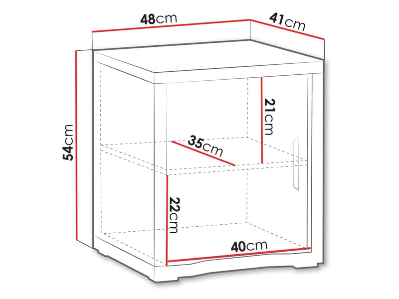 Veyricus Sängbord 48 cm - Möbler - Sovrum - Sängbord