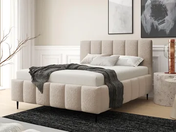 Vinvik Sängram med förvaring 140x200 cm - beige - Möbler - Sovrum - Sängram & sängstomme