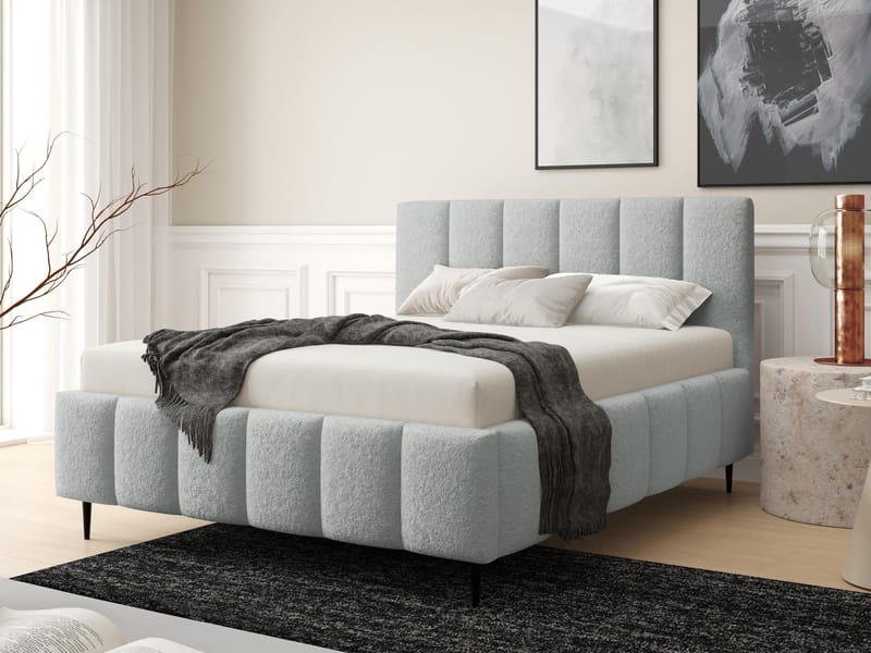 Vinvik Sängram med förvaring 160x200 cm - grå - Möbler - Sovrum - Sängram & sängstomme