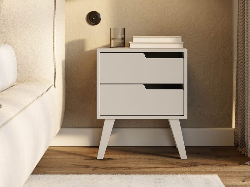 Virello Sängbord 45 cm - beige - Möbler - Sovrum - Sängbord