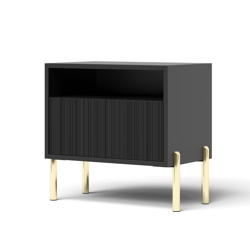 Virmani Sängbord 47 cm - Svart - Möbler - Sovrum - Sängbord
