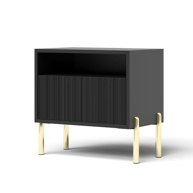 Virmani Sängbord 47 cm, Svart