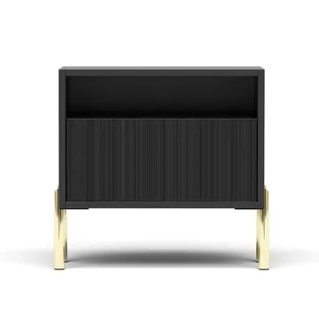 Virmani Sängbord 47 cm - Svart - Möbler - Sovrum - Sängbord