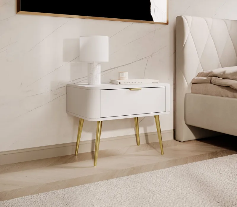 Walia Sängbord 63 cm - Vit - Möbler - Sovrum - Sängbord