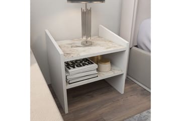 Zalric Sängbord 45 cm - Vit - Möbler - Sovrum - Sängbord