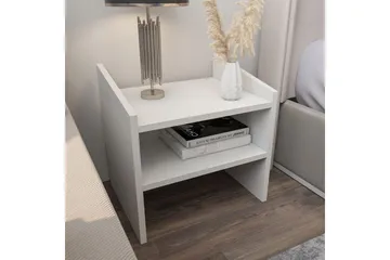 Zalric Sängbord 45 cm - Vit - Möbler - Sovrum - Sängbord