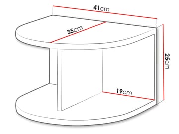 Zarek Sängbord 41 cm - beige - Möbler - Sovrum - Sängbord