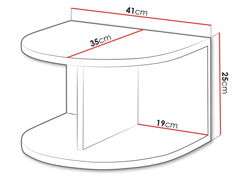 Zarek S ängbord 41 cm - beige - Möbler - Sovrum - Sängbord