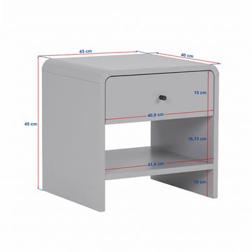 Zavio Sängbord 45x45x40 cm - Sepet Oak - Möbler - Sovrum - Sängbord