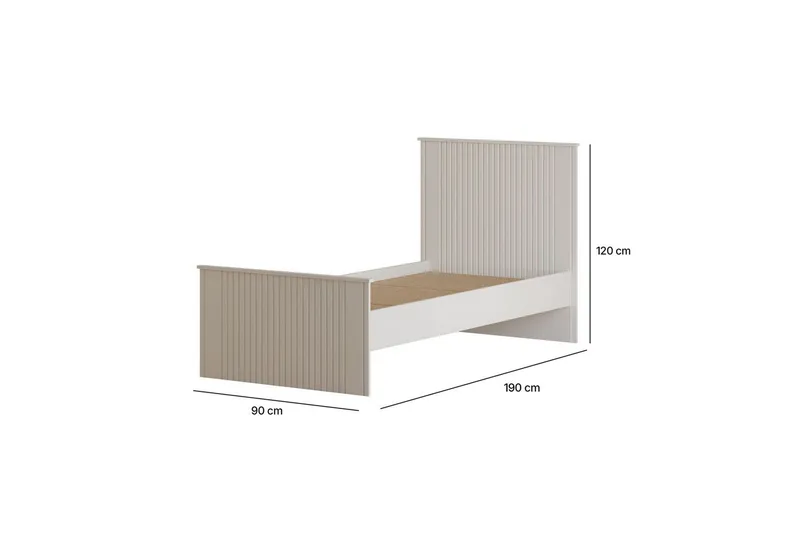 Zyras Sängram 90x190 cm - Matt Vit - Möbler - Sovrum - Sängram & sängstomme