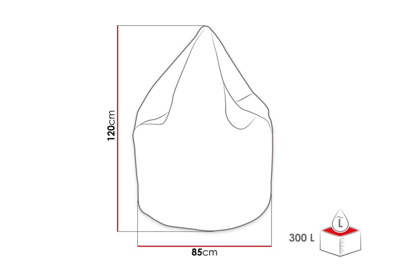 Buzzie Sittsäck 85 cm 120x - Möbler - Spelrum - Sittsäckar