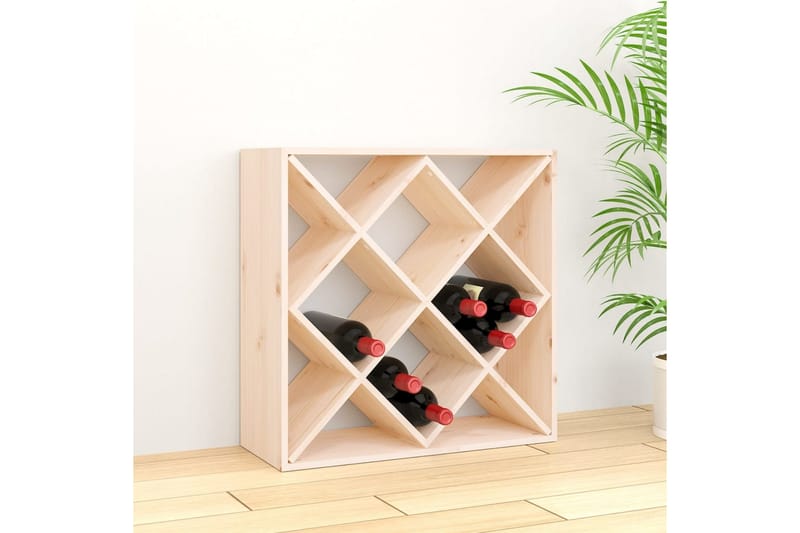 beBasic Vinskåp 62x25x62 cm massiv furu - Möbler - Spelrum - Dryckeskylar - Vinkyl & vinlagringsskåp