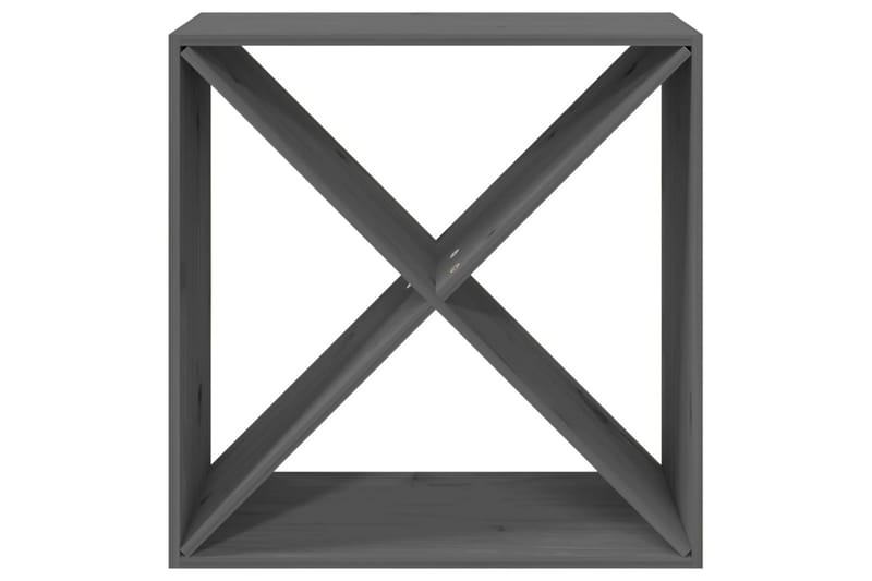 beBasic Vinskåp grå 62x25x62 cm massiv furu - Möbler - Spelrum - Dryckeskylar - Vinkyl & vinlagringsskåp