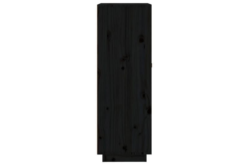 beBasic Vinskåp svart 45x34x100 cm massiv furu - Möbler - Spelrum - Dryckeskylar - Vinkyl & vinlagringsskåp