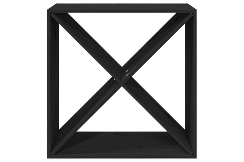 beBasic Vinskåp svart 62x25x62 cm massiv furu - Förvaring - Hyllor - Förvaringshylla - Vinställ & vinhylla