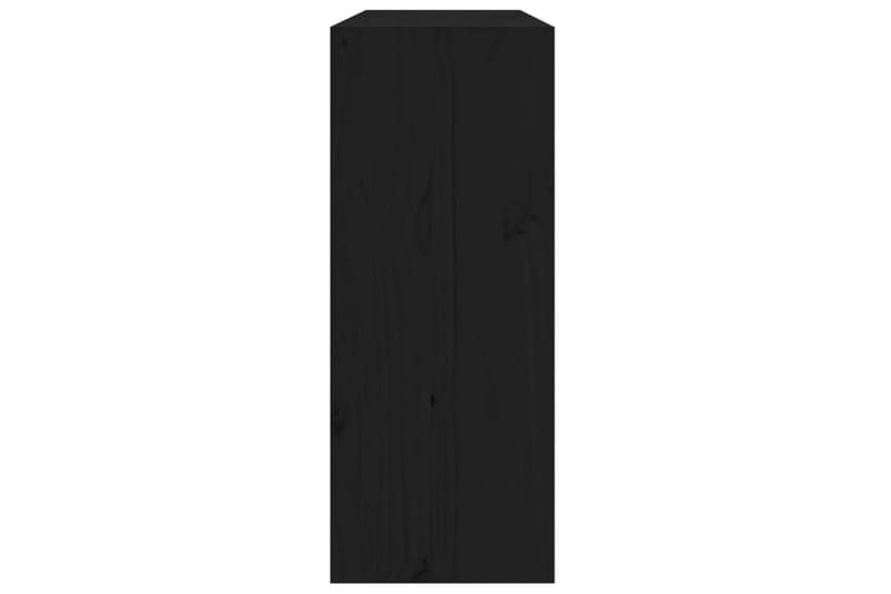 beBasic Vinskåp svart 62x25x62 cm massiv furu - Förvaring - Hyllor - Förvaringshylla - Vinställ & vinhylla