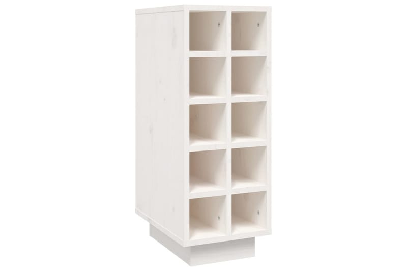 beBasic Vinskåp vit 23x34x61 cm massiv furu - Möbler - Spelrum - Dryckeskylar - Vinkyl & vinlagringsskåp