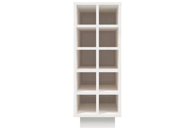 beBasic Vinskåp vit 23x34x61 cm massiv furu - Möbler - Spelrum - Dryckeskylar - Vinkyl & vinlagringsskåp