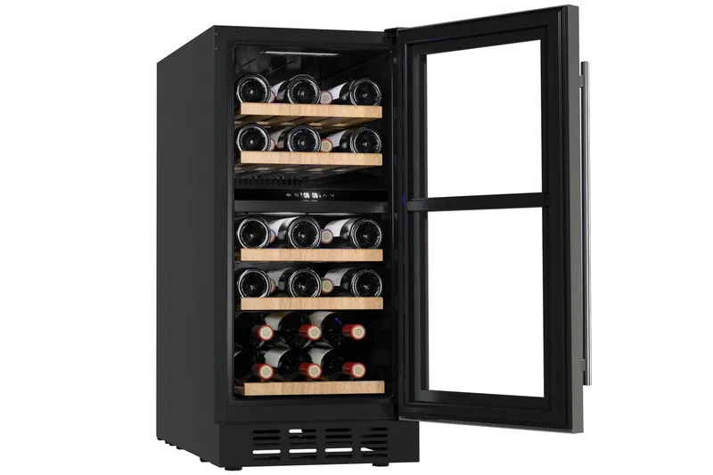 Inbyggbar vinkyl för 26 flaskor med LED-belysning - Möbler - Spelrum - Dryckeskylar - Vinkyl & vinlagringsskåp