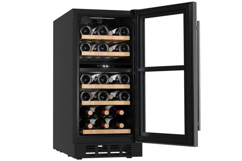 Inbyggbar vinkyl för 26 flaskor med LED-belysning - Möbler - Spelrum - Dryckeskylar - Vinkyl & vinlagringsskåp