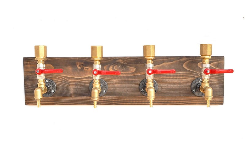 ÖLTAPP 21x70 cm Valnöt/Guld - Möbler - Spelrum - Dryckeskylar - Öltapp & ölmaskiner