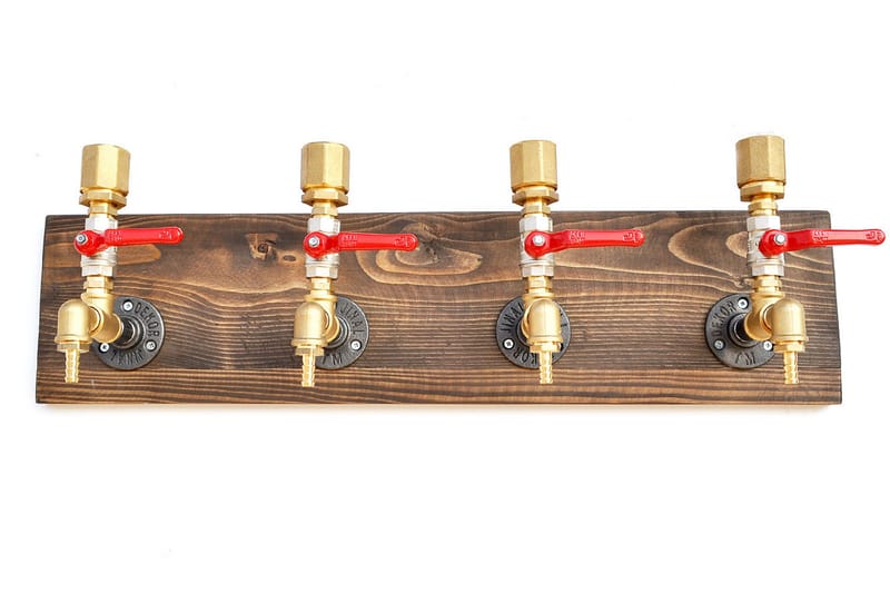 ÖLTAPP 21x70 cm Valnöt/Guld - Möbler - Spelrum - Dryckeskylar - Öltapp & ölmaskiner