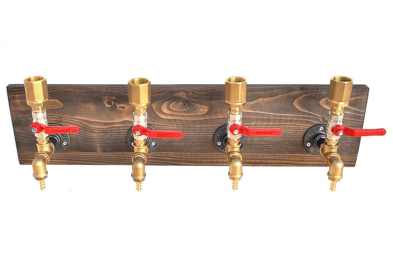 ÖLTAPP 21x70 cm Valnöt/Guld - Möbler - Spelrum - Dryckeskylar - Öltapp & ölmaskiner