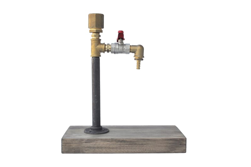 ÖLTAPP 34x30 cm Valnöt/Guld - Möbler - Spelrum - Dryckeskylar - Öltapp & ölmaskiner