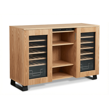Vinskåp med dubbla temperaturzoner – Twin vinkyl 24 flaskor med LED-belysning - Möbler - Spelrum - Dryckeskylar - Vinkyl & vinlagringsskåp