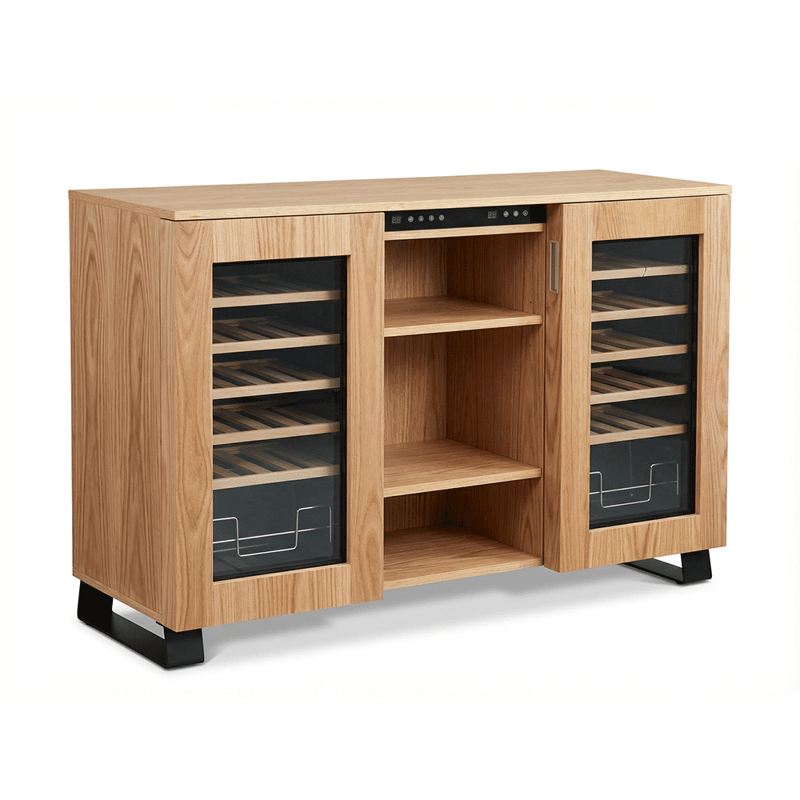 Vinskåp med dubbla temperaturzoner – Twin vinkyl 24 flaskor med LED-belysning - Möbler - Spelrum - Dryckeskylar - Vinkyl & vinlagringsskåp