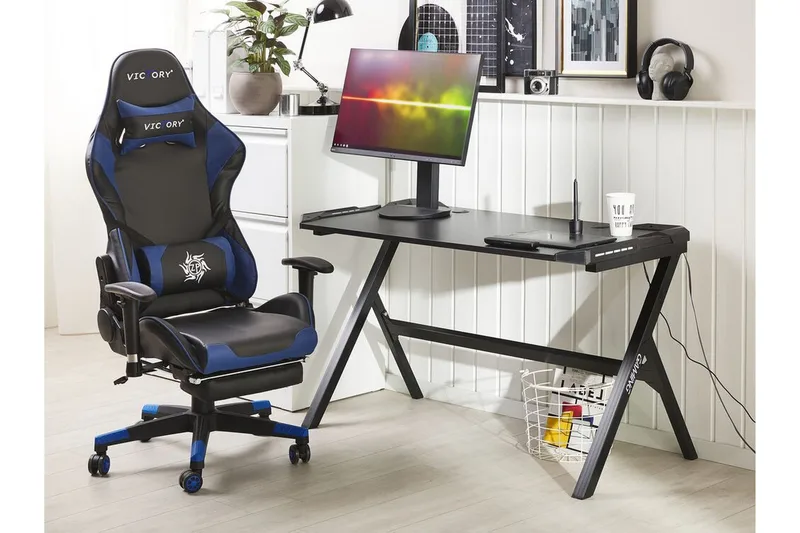 Danvers Gamingbord 120 cm med LED-belysning - Svart/Grå - Möbler - Spelrum - Gamingbord & datorbord