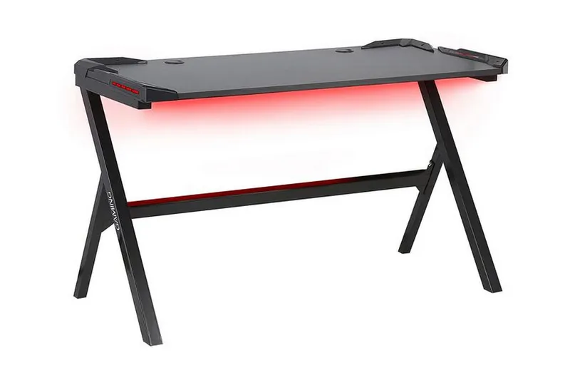 Danvers Gamingbord 120 cm med LED-belysning - Svart/Grå - Möbler - Spelrum - Gamingbord & datorbord