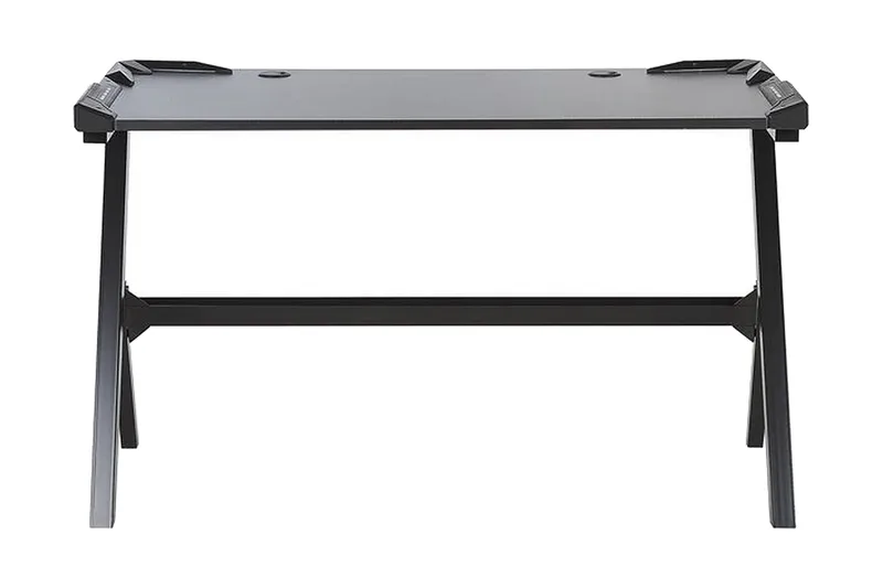 Danvers Gamingbord 120 cm med LED-belysning, Svart/Grå